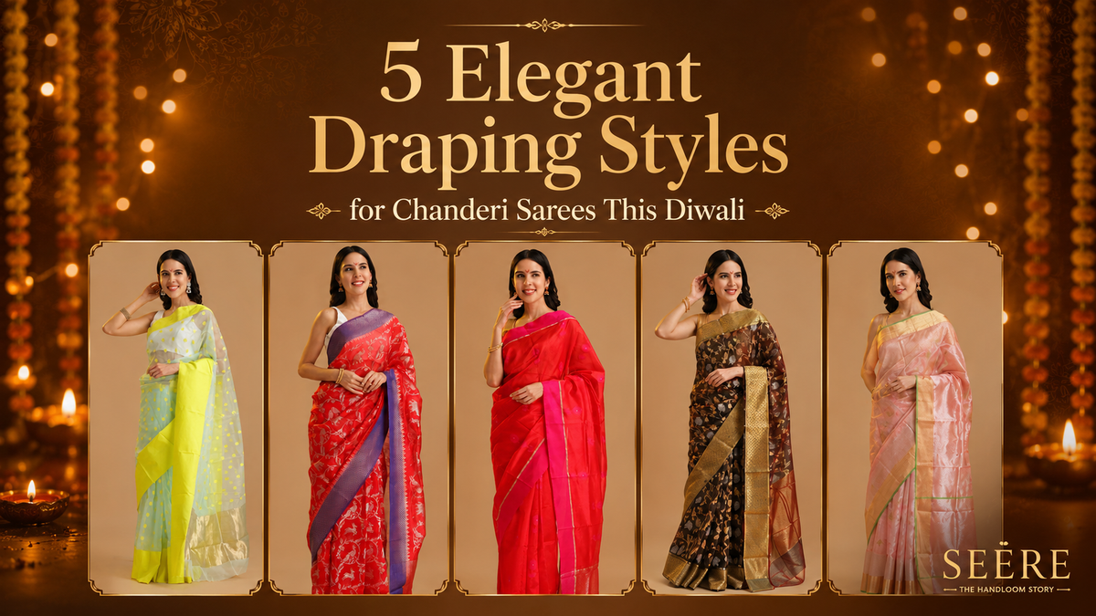 5 Elegant Draping Styles for Chanderi Sarees This Diwali