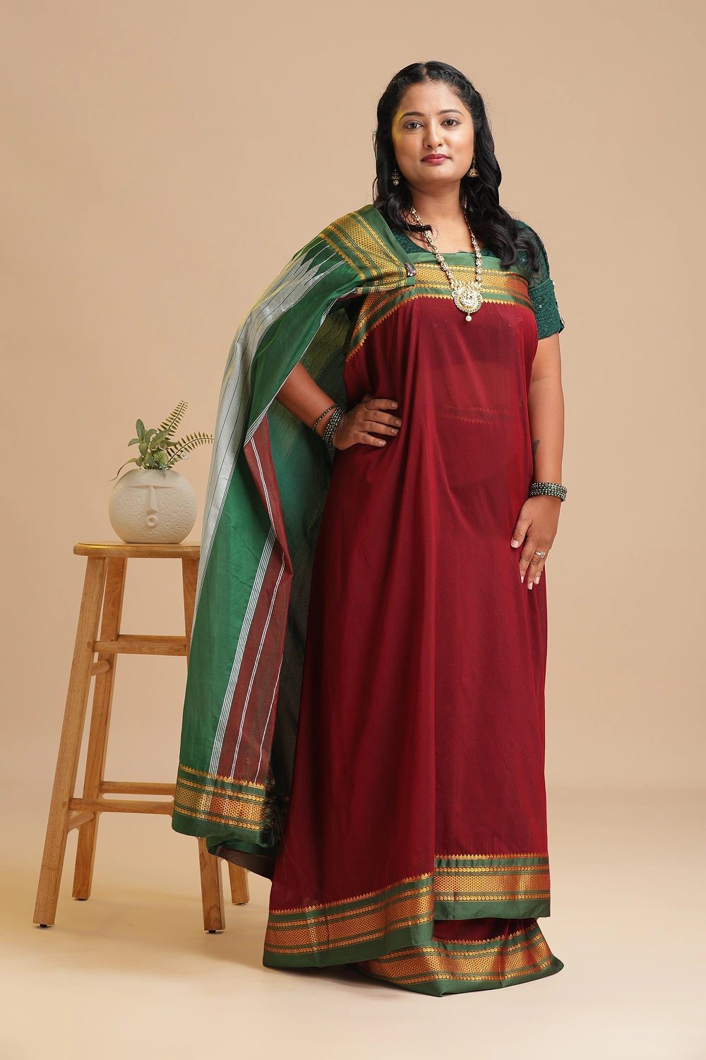 Regal Maroon- Ilkal Saree