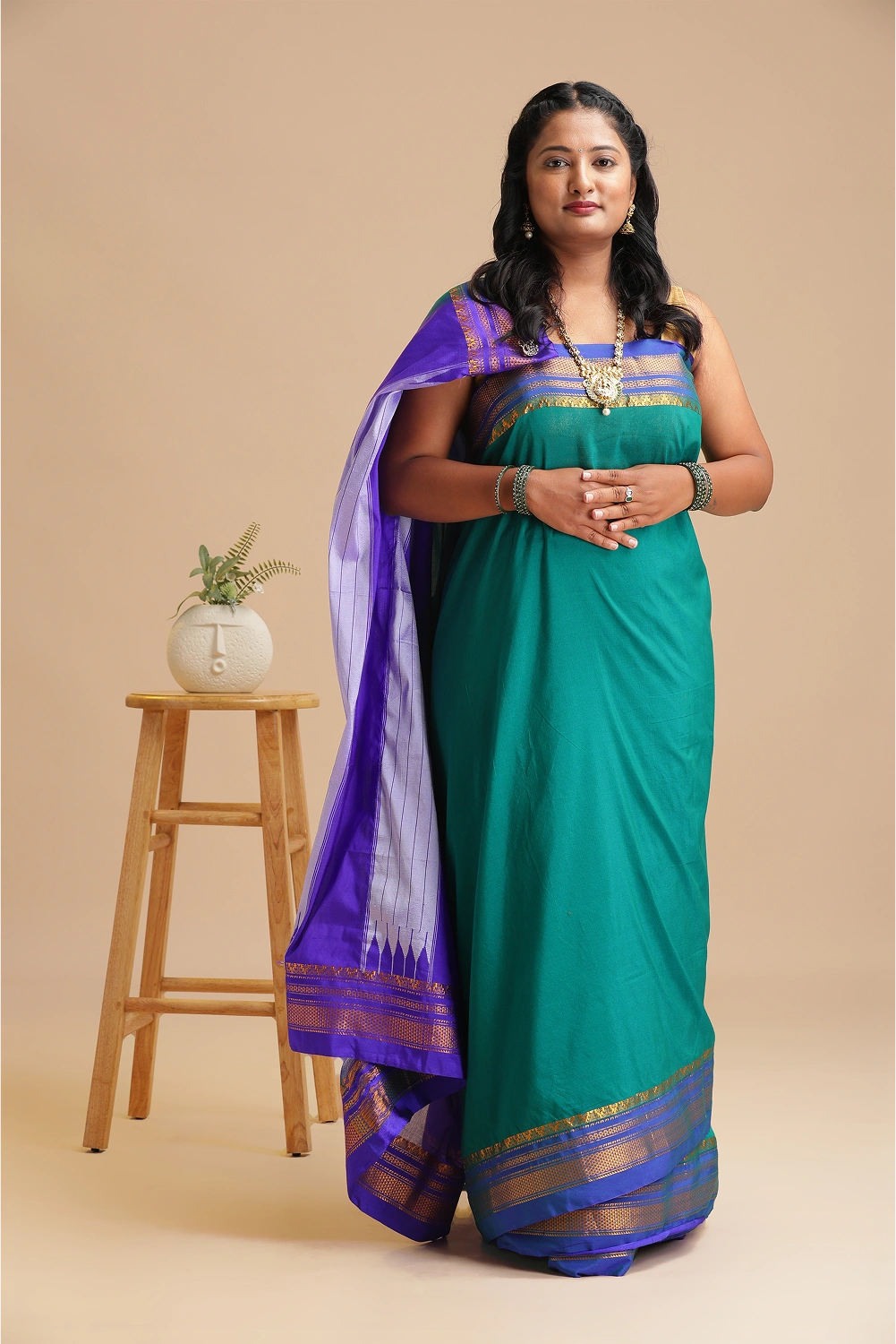 Emerald Charm- Ilkal Saree