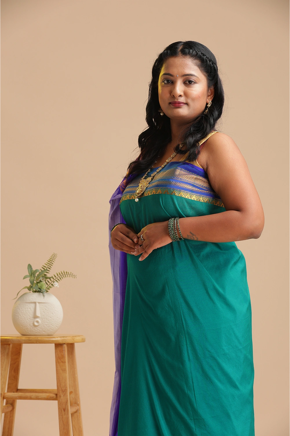 Emerald Charm- Ilkal Saree