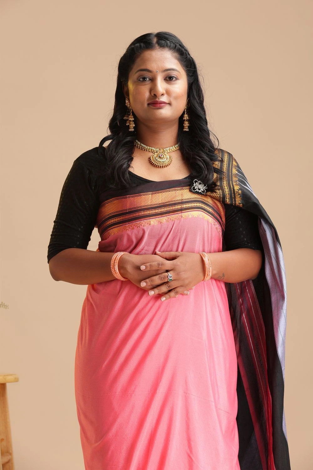 Rose Glow Ilkal Saree