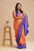 Coral Majesty- Ilkal Saree