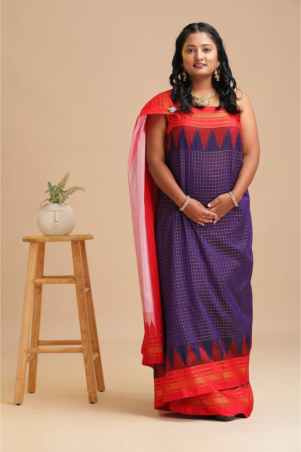 Twilight Flame- Ilkal Saree