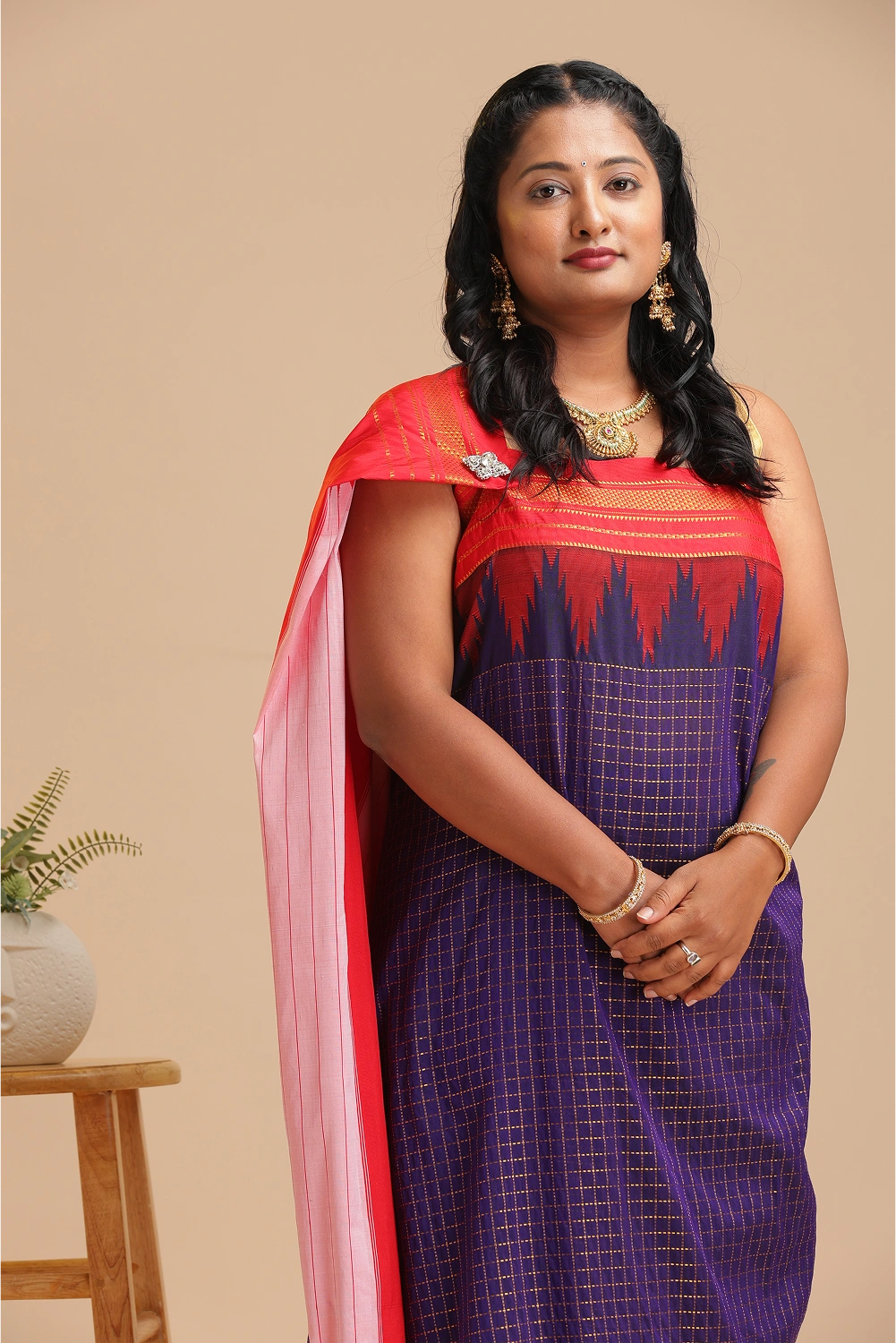 Twilight Flame- Ilkal Saree