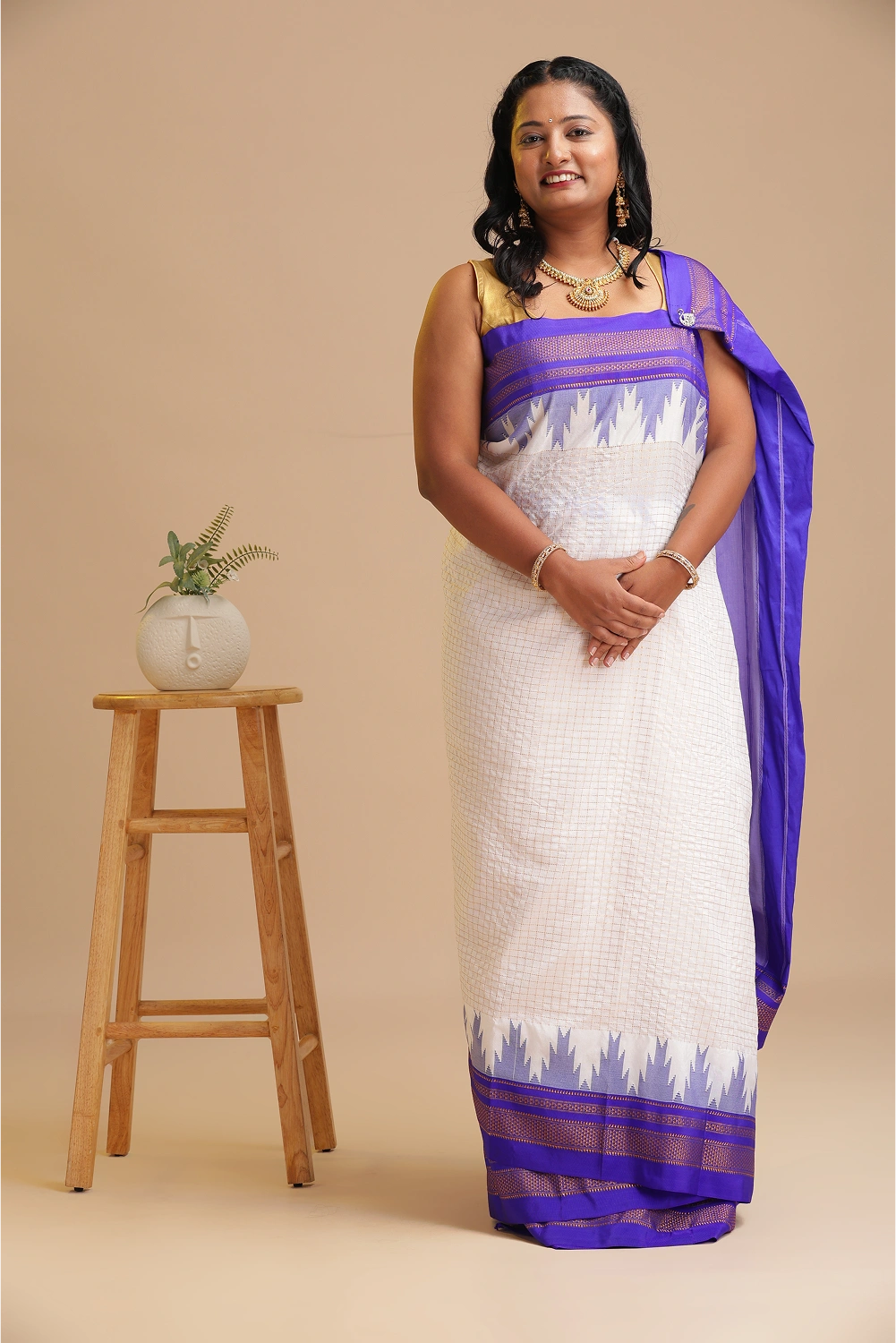 Royal Ivory- Ilkal Saree
