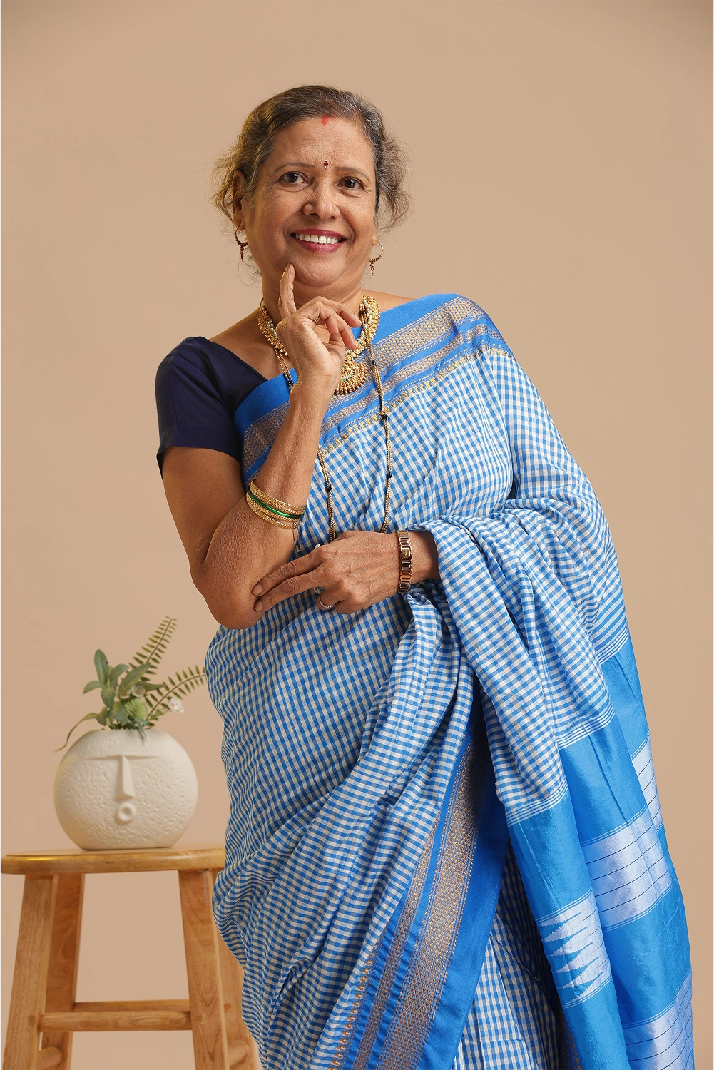 Serene Sky Blue- Ilkal Saree