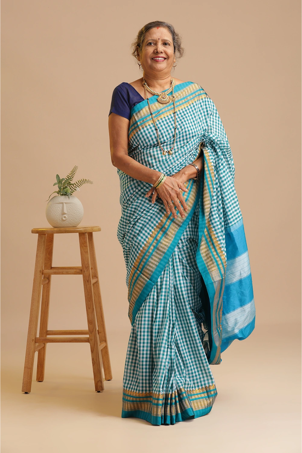 Tranquil Teal- Ilkal Saree