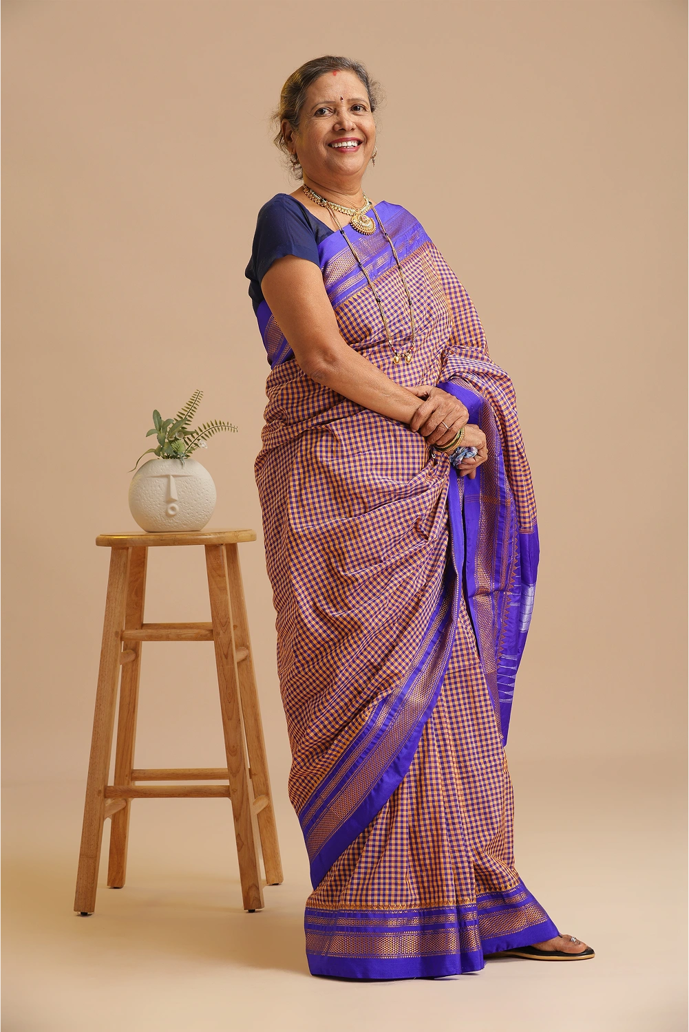 Royal Indigo- Ilkal Saree