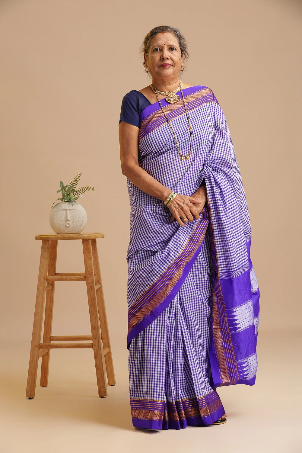 Violet Elegance- Ilkal Saree
