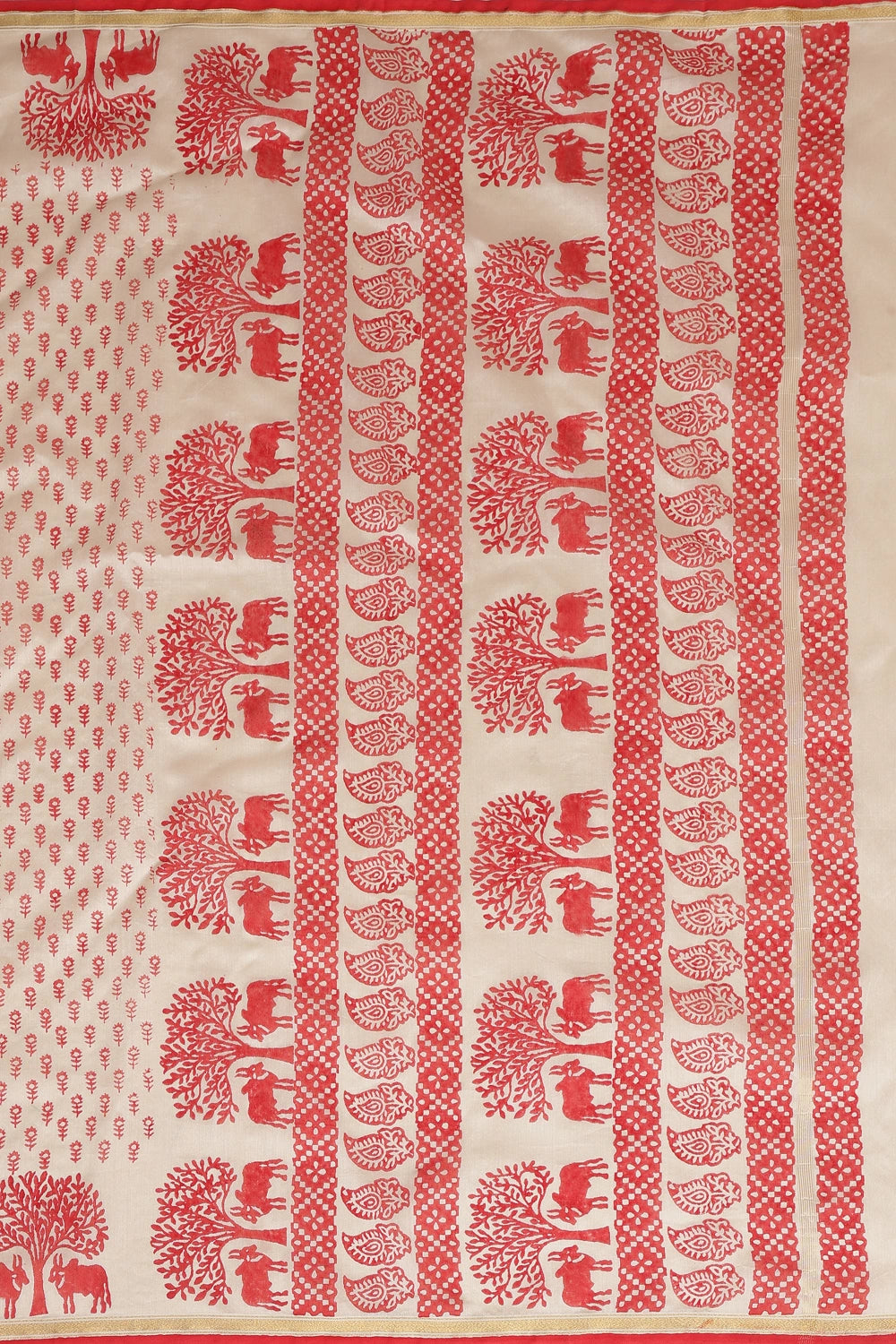 Ivory Grove - Chanderi Cotton Silk Saree