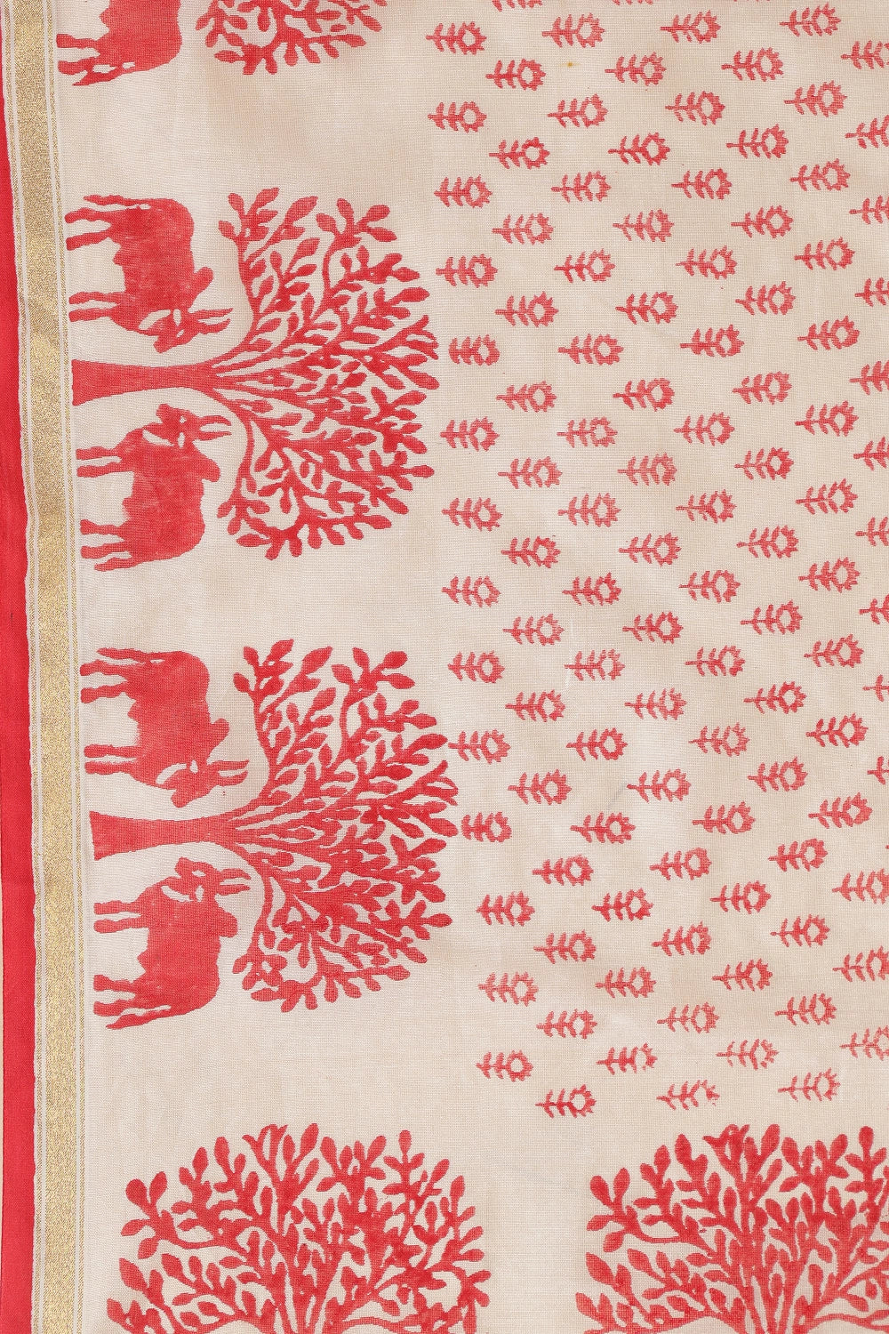 Ivory Grove - Chanderi Cotton Silk Saree