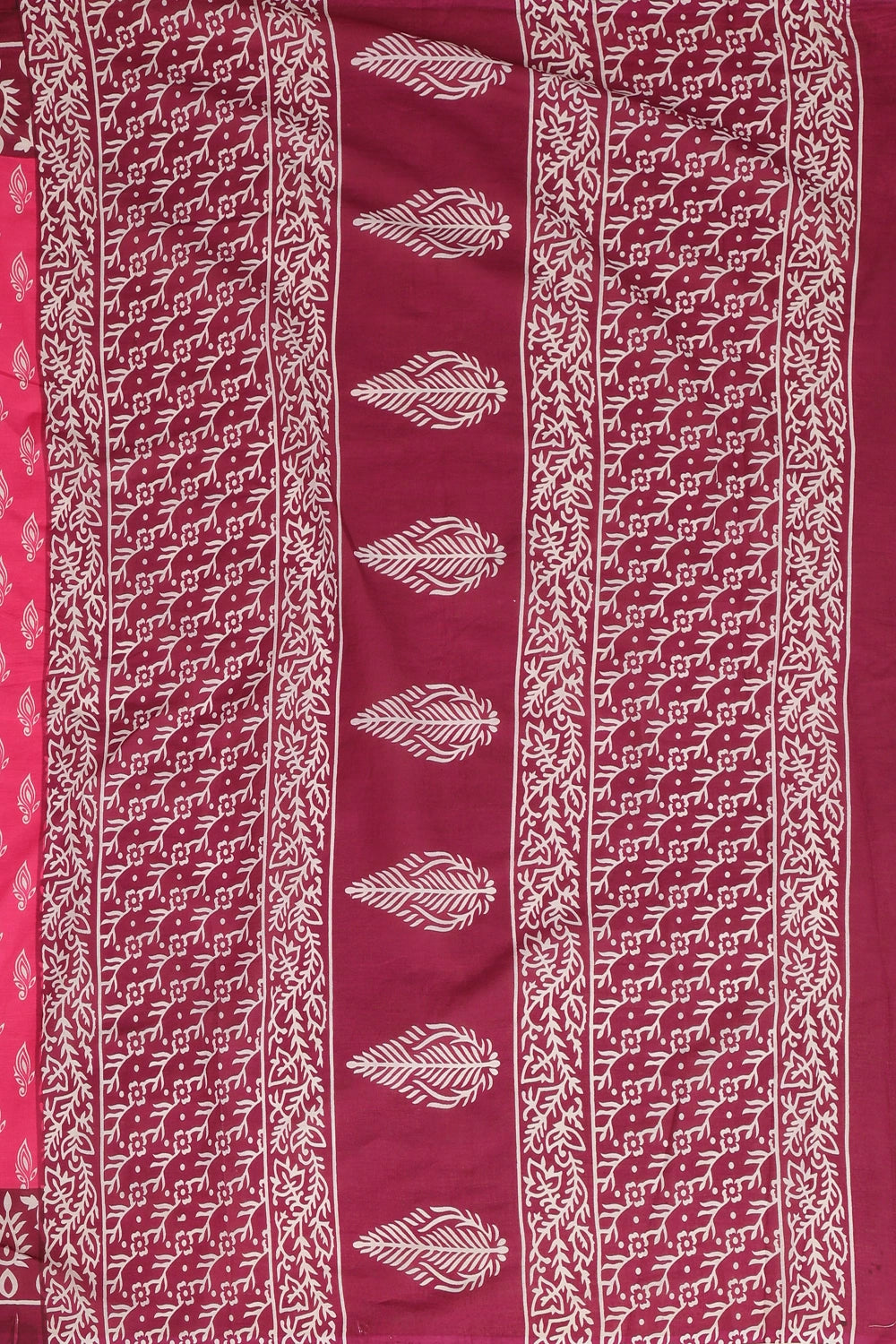 Rosewood Charm - Chanderi Cotton Saree