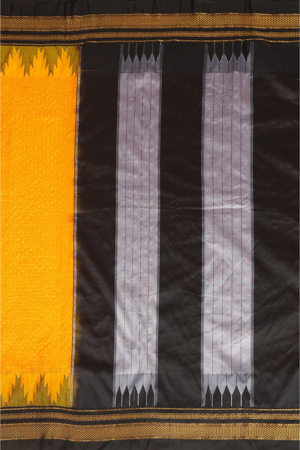 Golden Ember- Ilkal Saree
