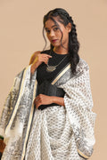 Swan Sapphire - Chanderi Cotton Silk Saree