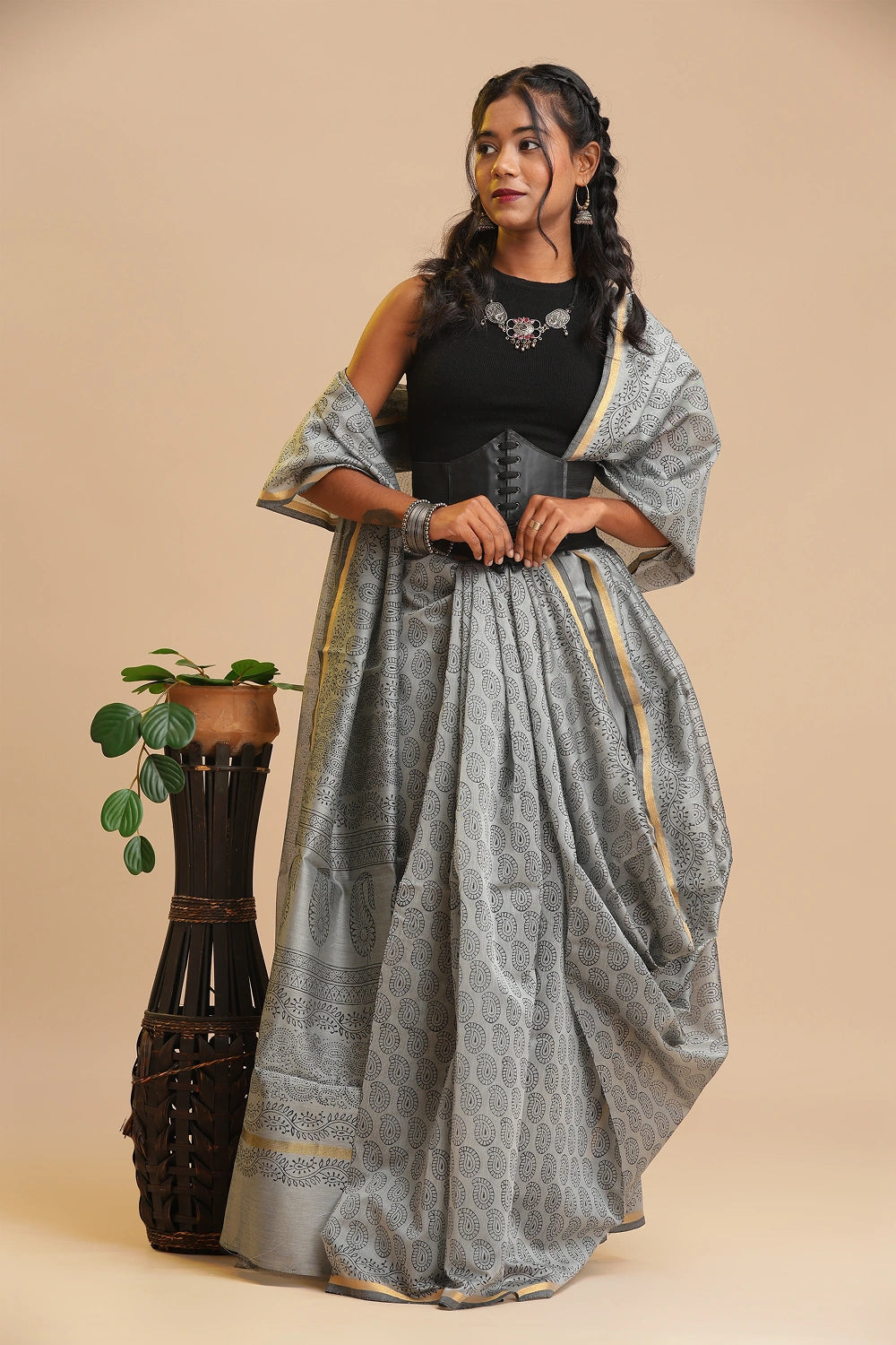Girly Glow - Chanderi Cotton Silk Saree