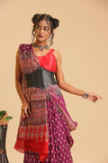 Red Tale - Chanderi Cotton Silk Saree