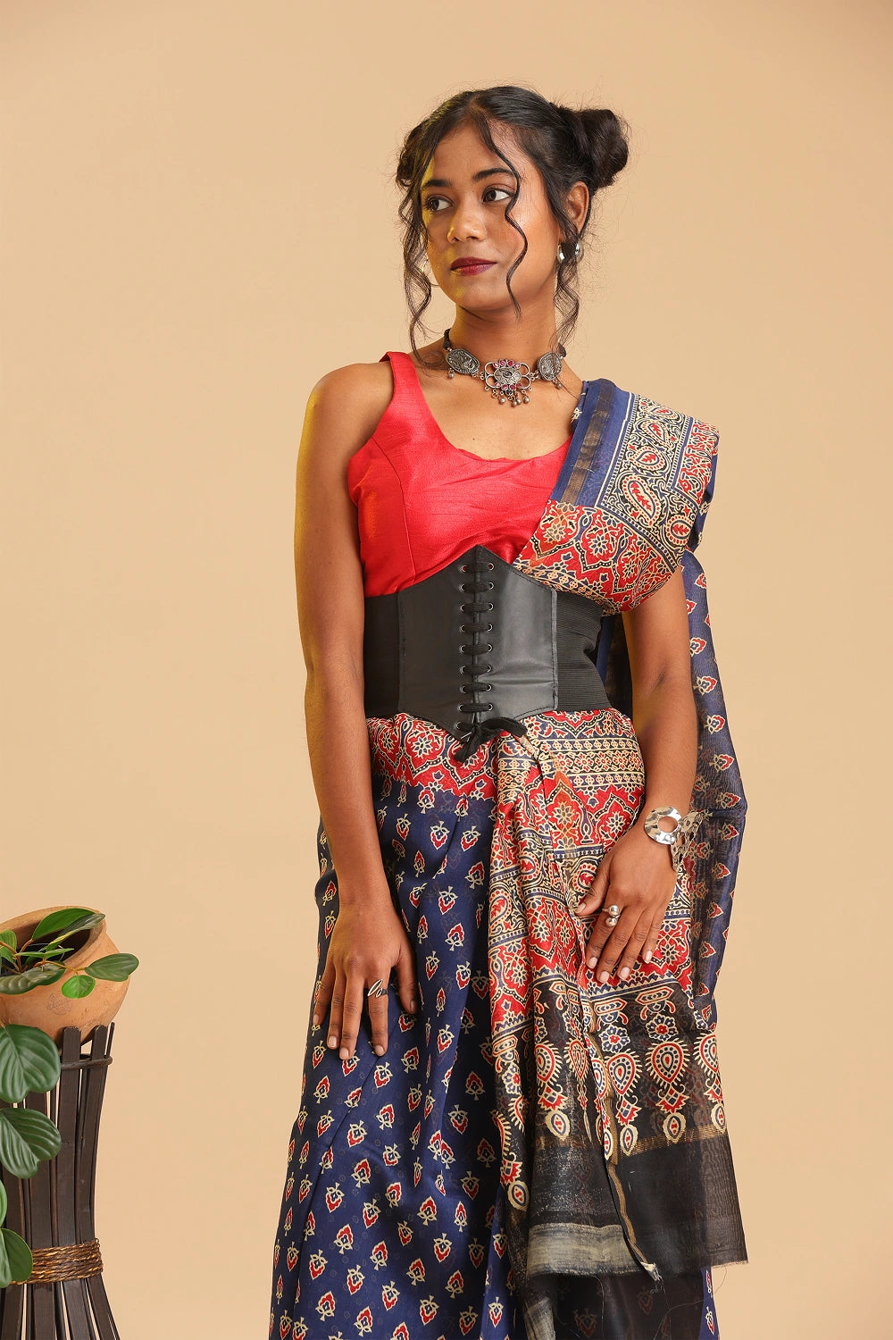 Bleamy Blue - Chanderi Cotton Silk Saree