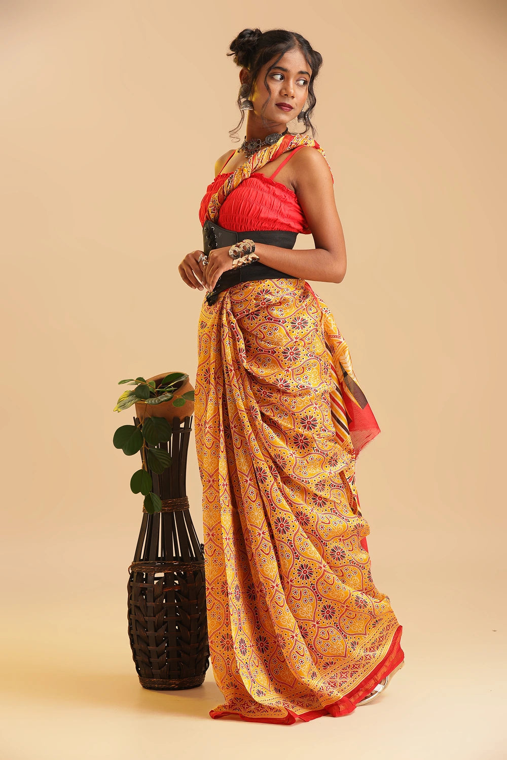 Mandala Mystery - Chanderi Cotton SIlk Saree