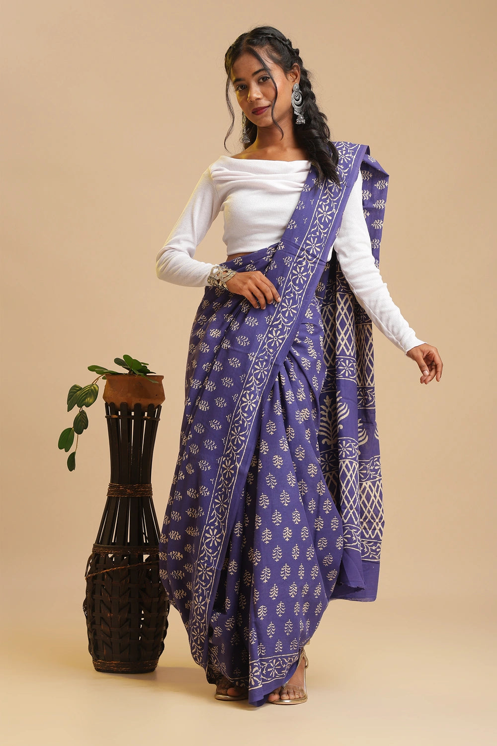 Meticulous Aura - Chanderi Cotton Saree