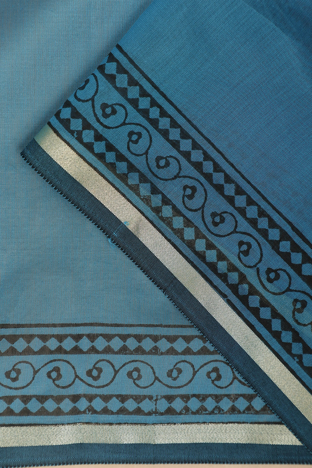 Shiny Pearl - Chanderi Cotton Silk Saree