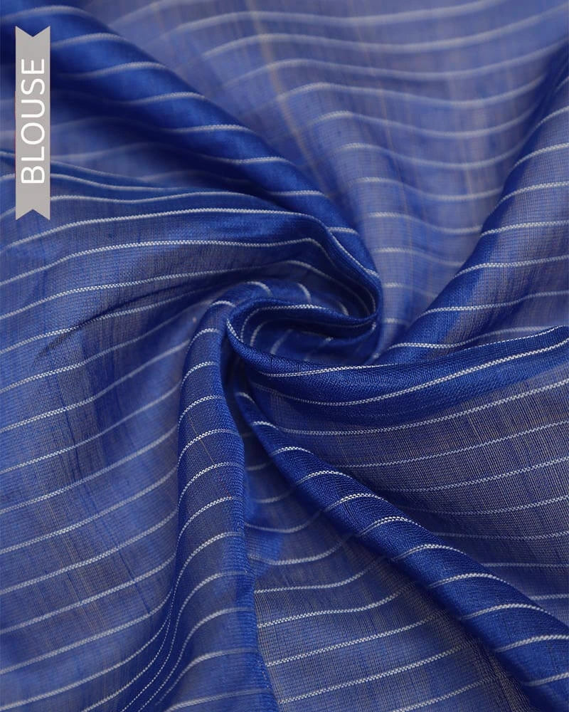 Royal Blue Kunbi Saree | Authentic Goan Handloom — Seere