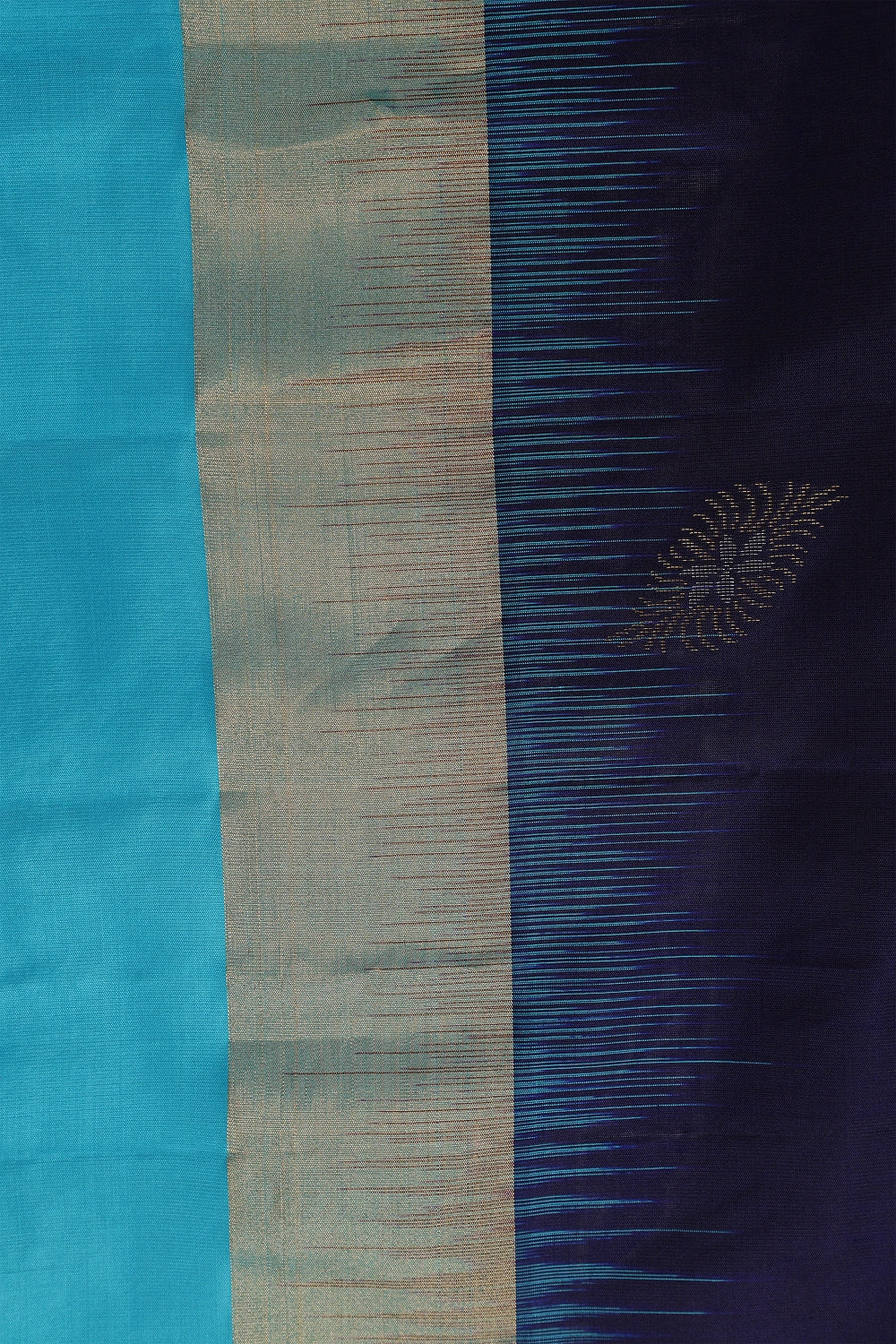 Dual Tone Blue Aura Kodiyala Pure Silk Saree