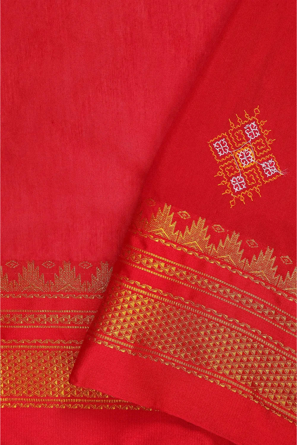 Teal Green Ilkal Saree with Tope Teni Pallu & Kasuti Embroidery – in Cotton Silk