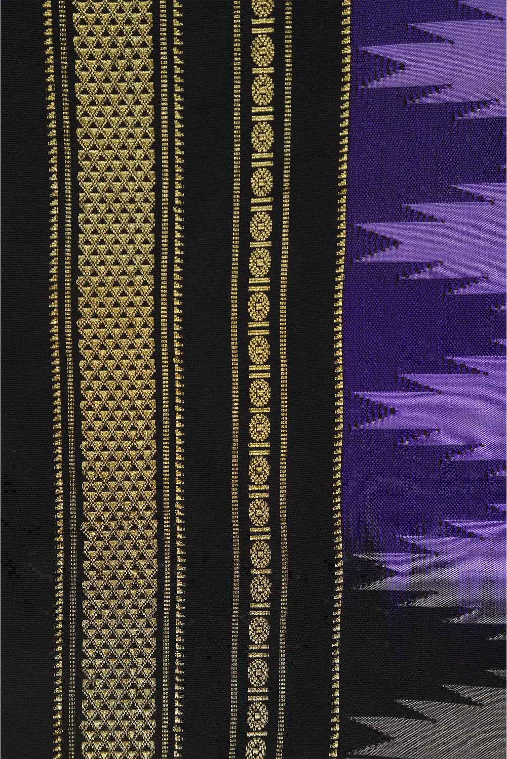 Purple Ilkal Saree with Tope Teni Pallu & Kasuti Embroidery – in Cotton Silk