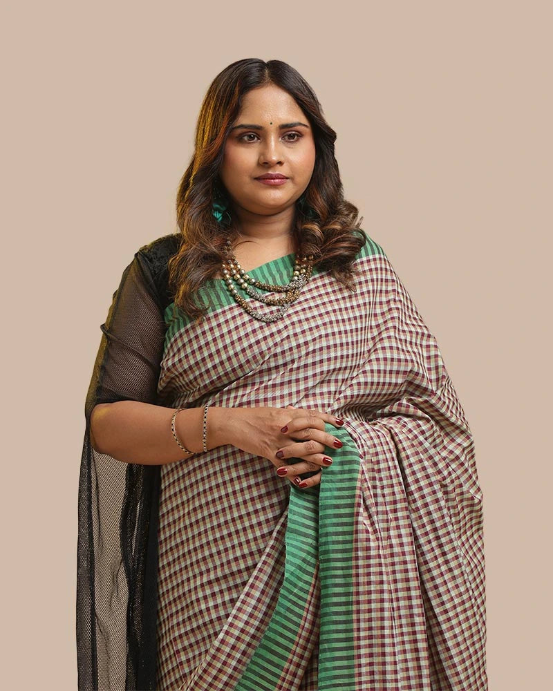 Sage Green & Maroon Checks