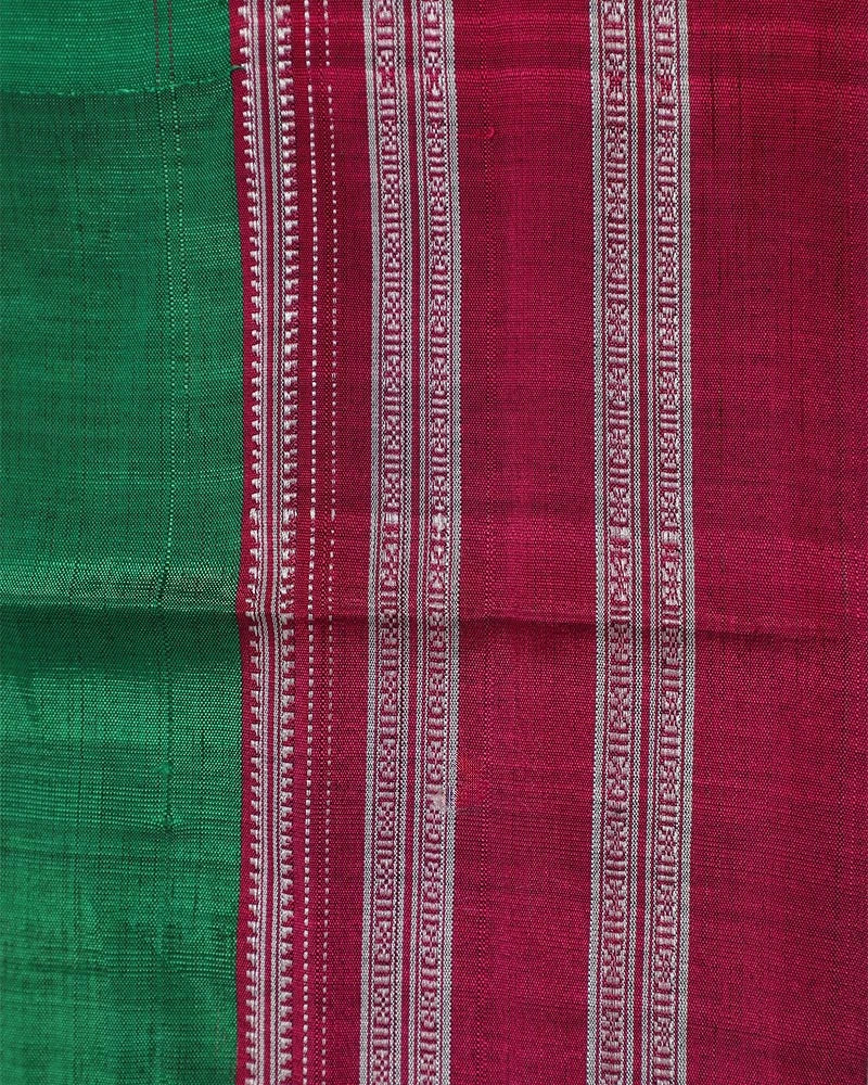 Emerald Green & Rani Pink Ilkal Saree