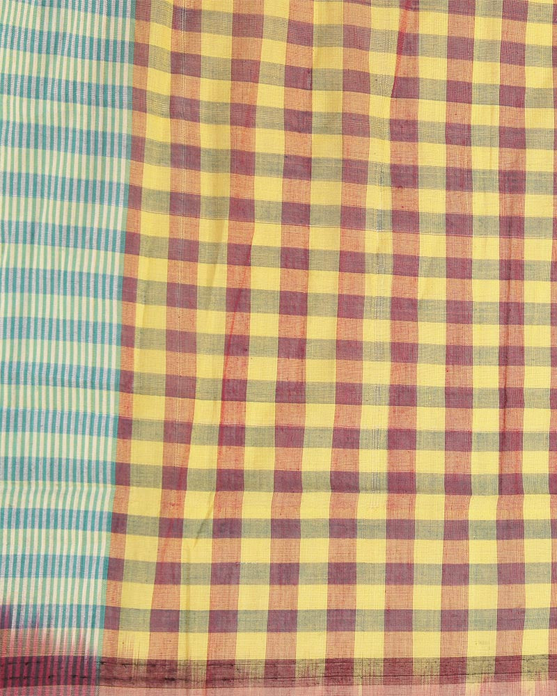 Olive Yellow & Maroon Checks