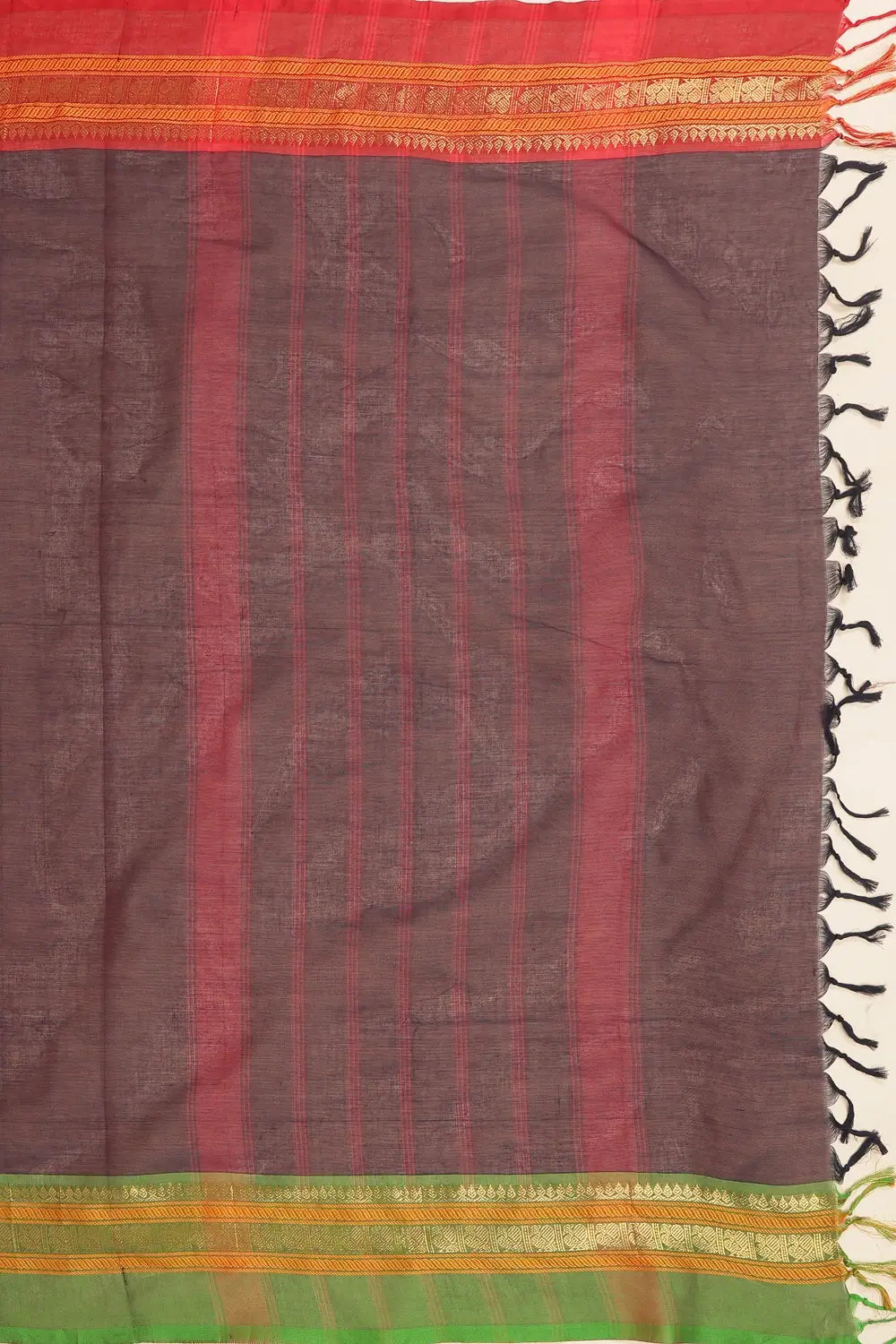 Wine Kanchi Cotton Saree