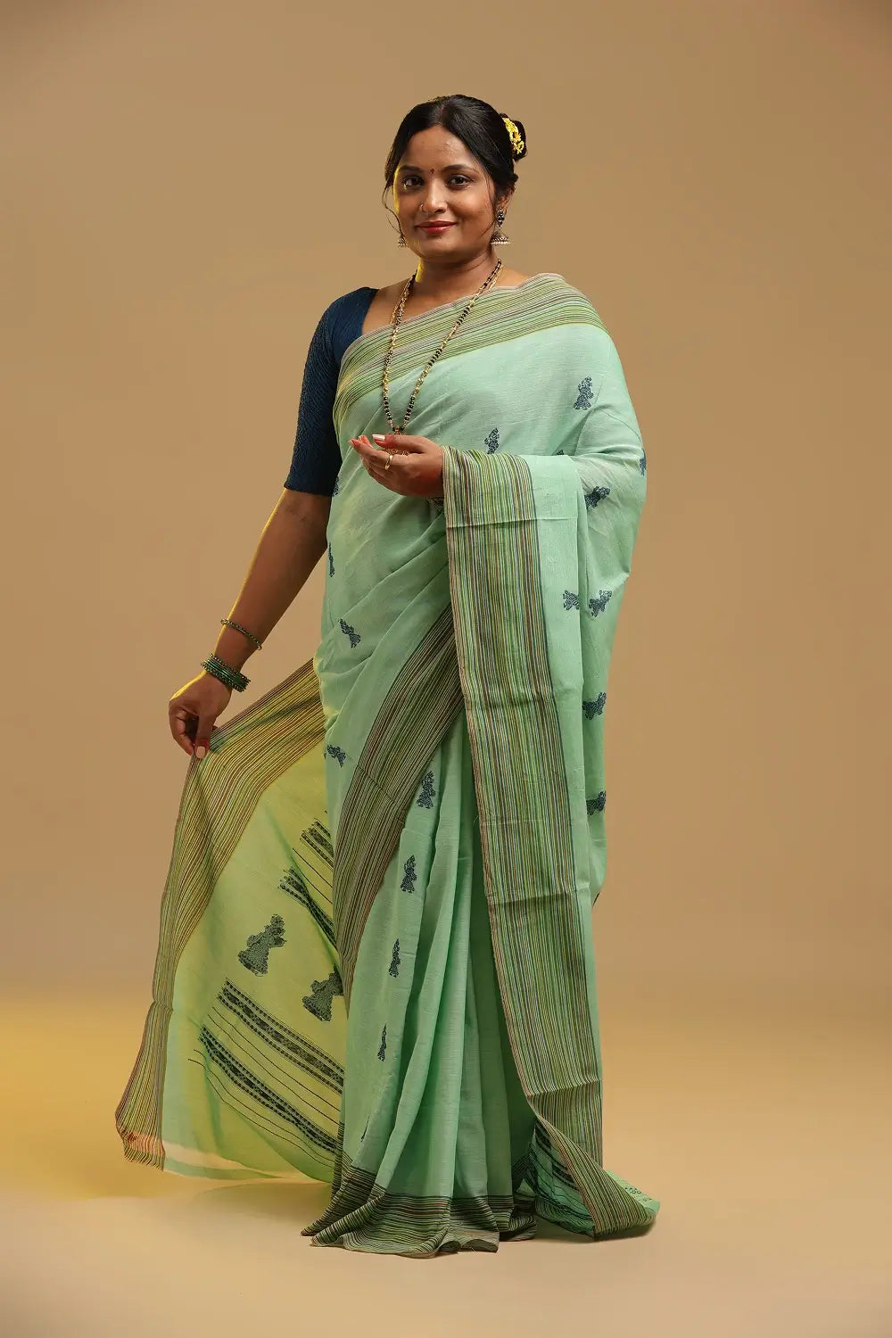 Mint Mojito – Mint Green Gollabhamma Cotton Saree
