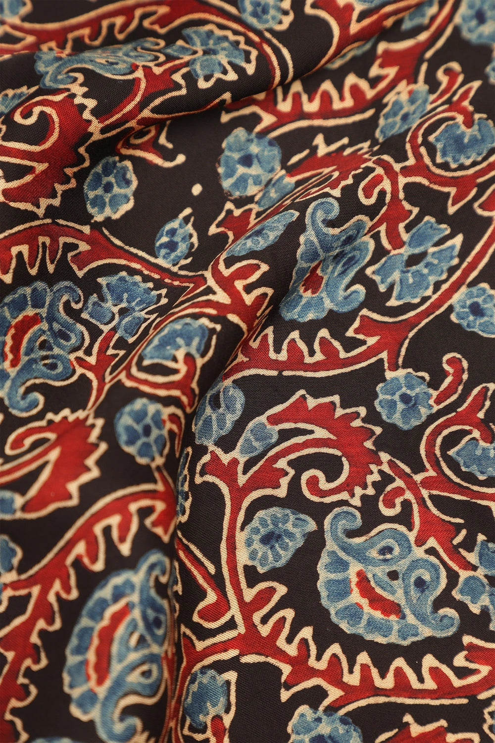 Black Harmony – Ajrakh Block Printed Modal Silk Saree