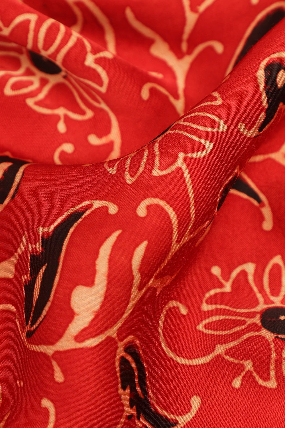 Red Harmony – Ajrakh Block Printed Modal Silk Saree
