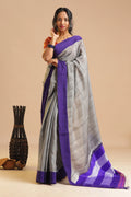 Silver Twilight Grace Ilkal Saree