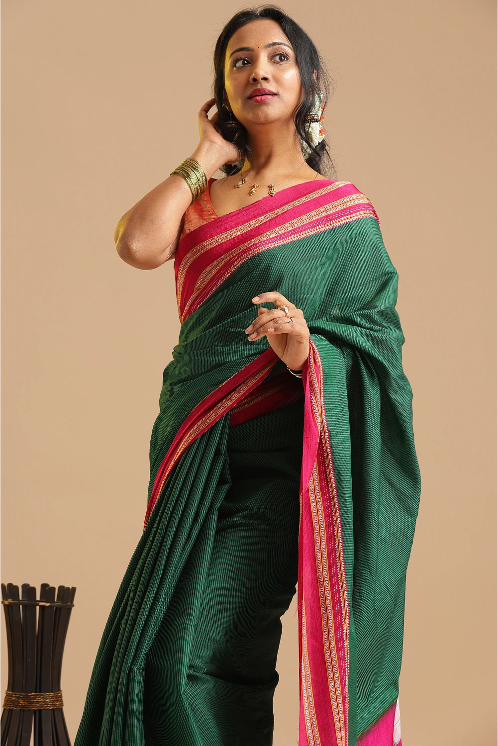 Emerald Blossom- Ilkal Saree