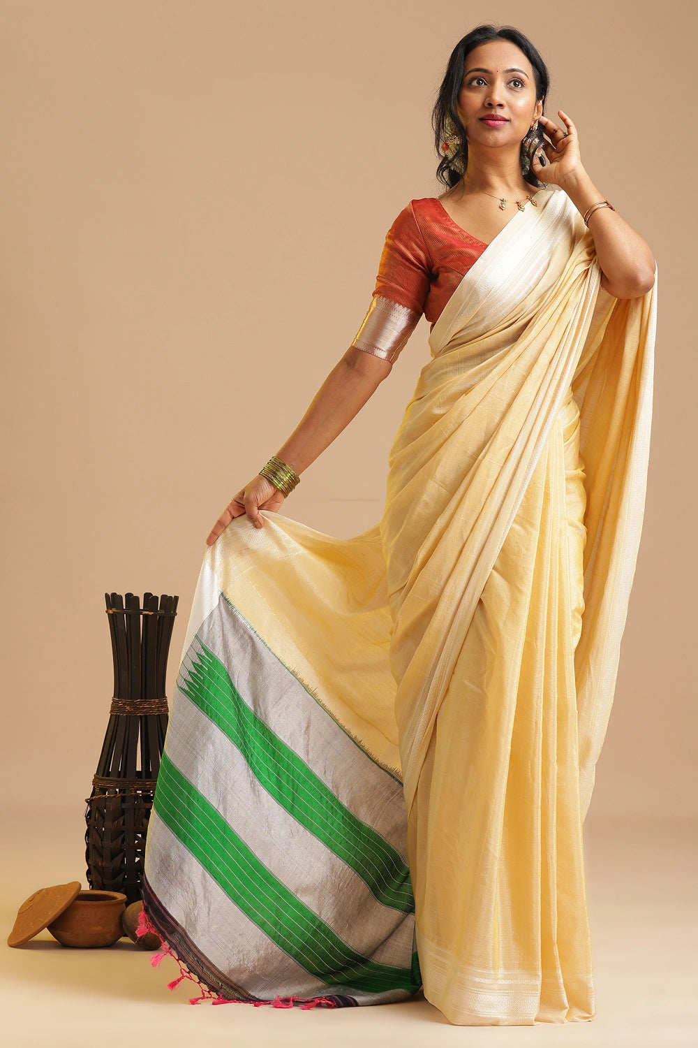 Golden Breeze- Ilkal Saree