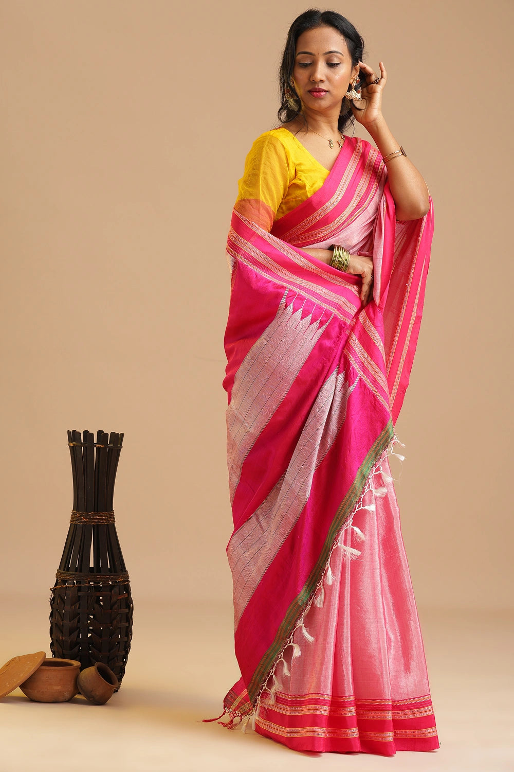 Rose Radiance- Ilkal Saree