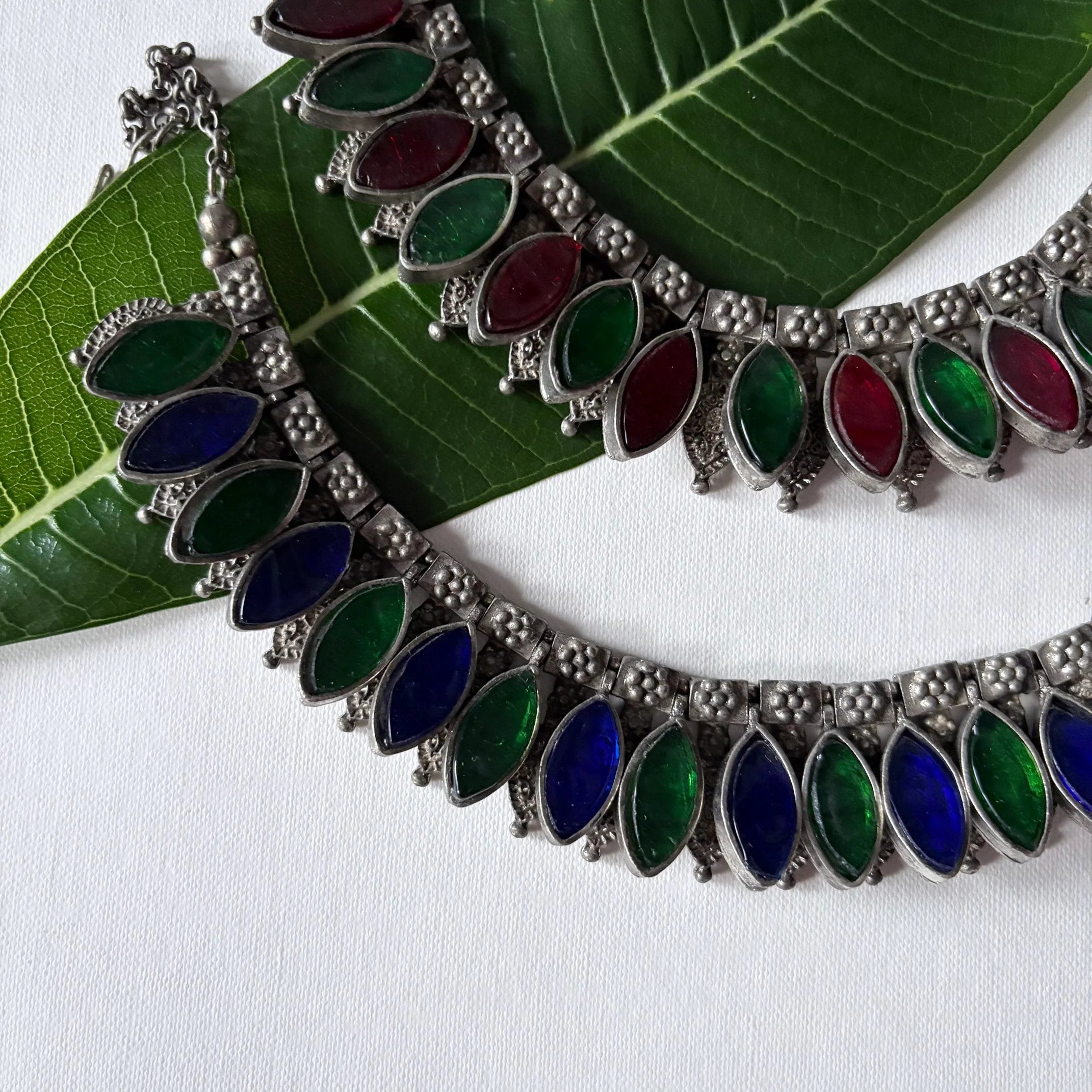 Blue Glass Leaf