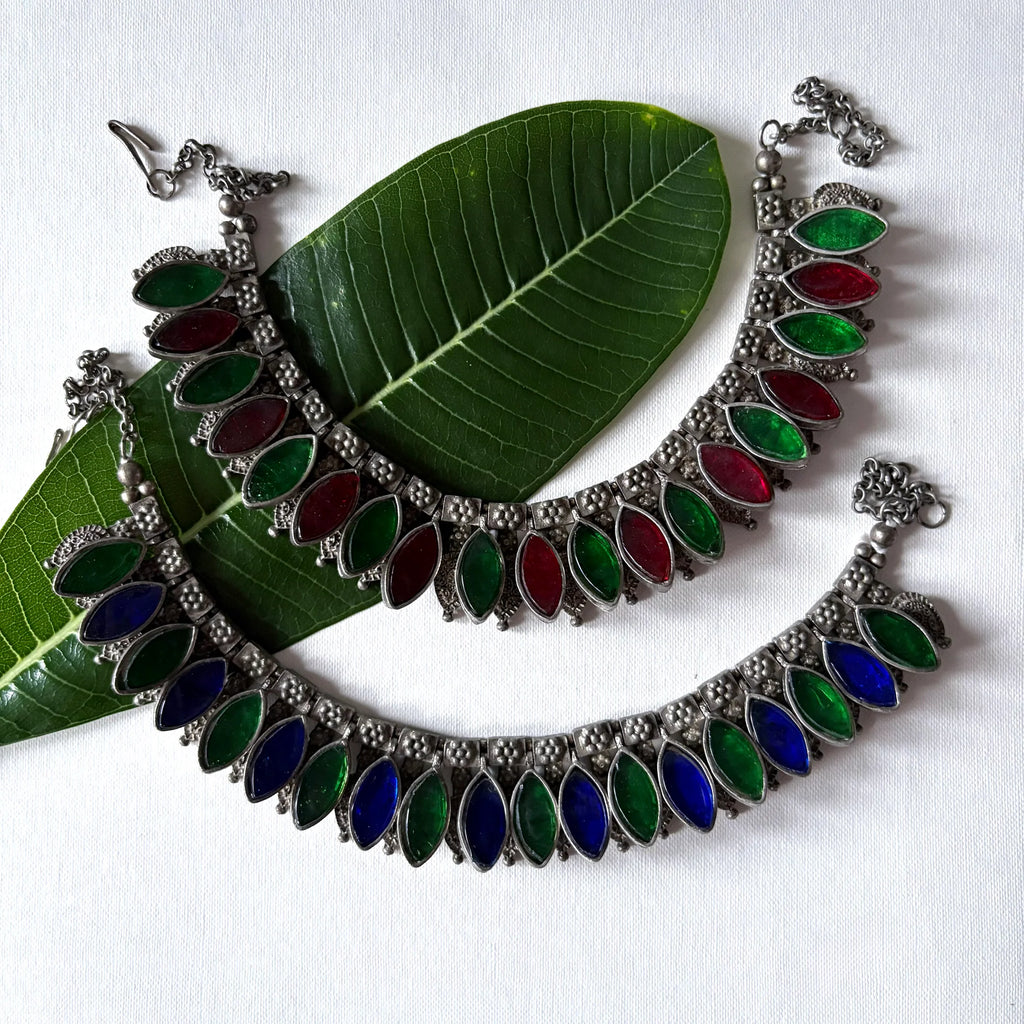 Blue Glass Leaf