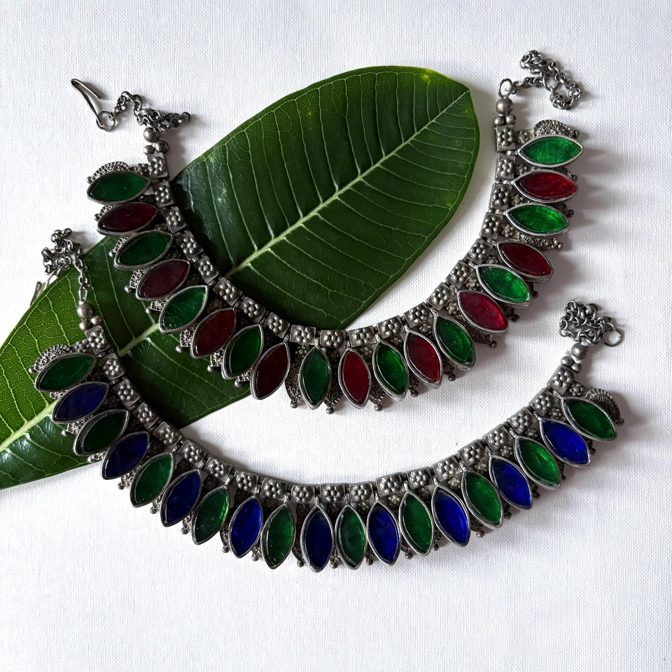 Blue Glass Leaf
