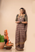 Autumn Whisper- Ajrakh Dola Saree