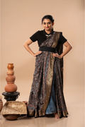 Modern Royalty - Ajrakh Dola Saree