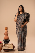 Mandala Magic - Ajrakh Dola Saree
