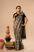 Forest Treasure - Ajrakh Dola Saree