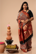 Silent Strength - Ajrakh Dola Saree