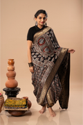 Mysterious Red - Ajrakh Dola Saree