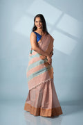 Brown & Blue Aura Kodiyala Cotton Saree