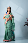 Light Green & Light Pink Aura Udupi Cotton Saree